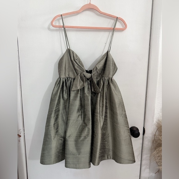 anthropologie green bow dress NWT Anthropologie Atsu bow dress